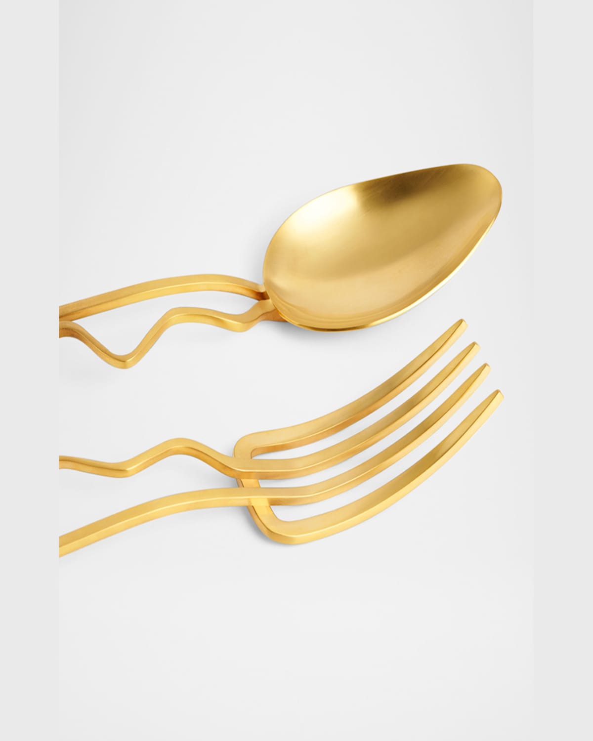 L'objet Spirale Serving Set (set Of Two) In Gold