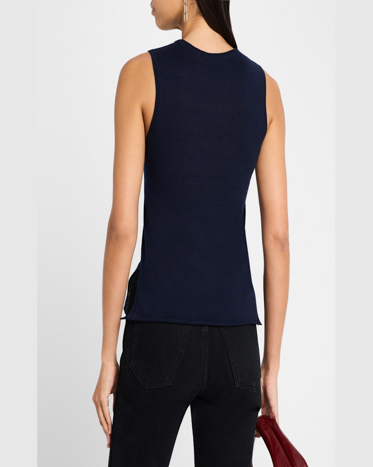 Shop Majestic Machine-washable Cashmere Sleeveless Sweater