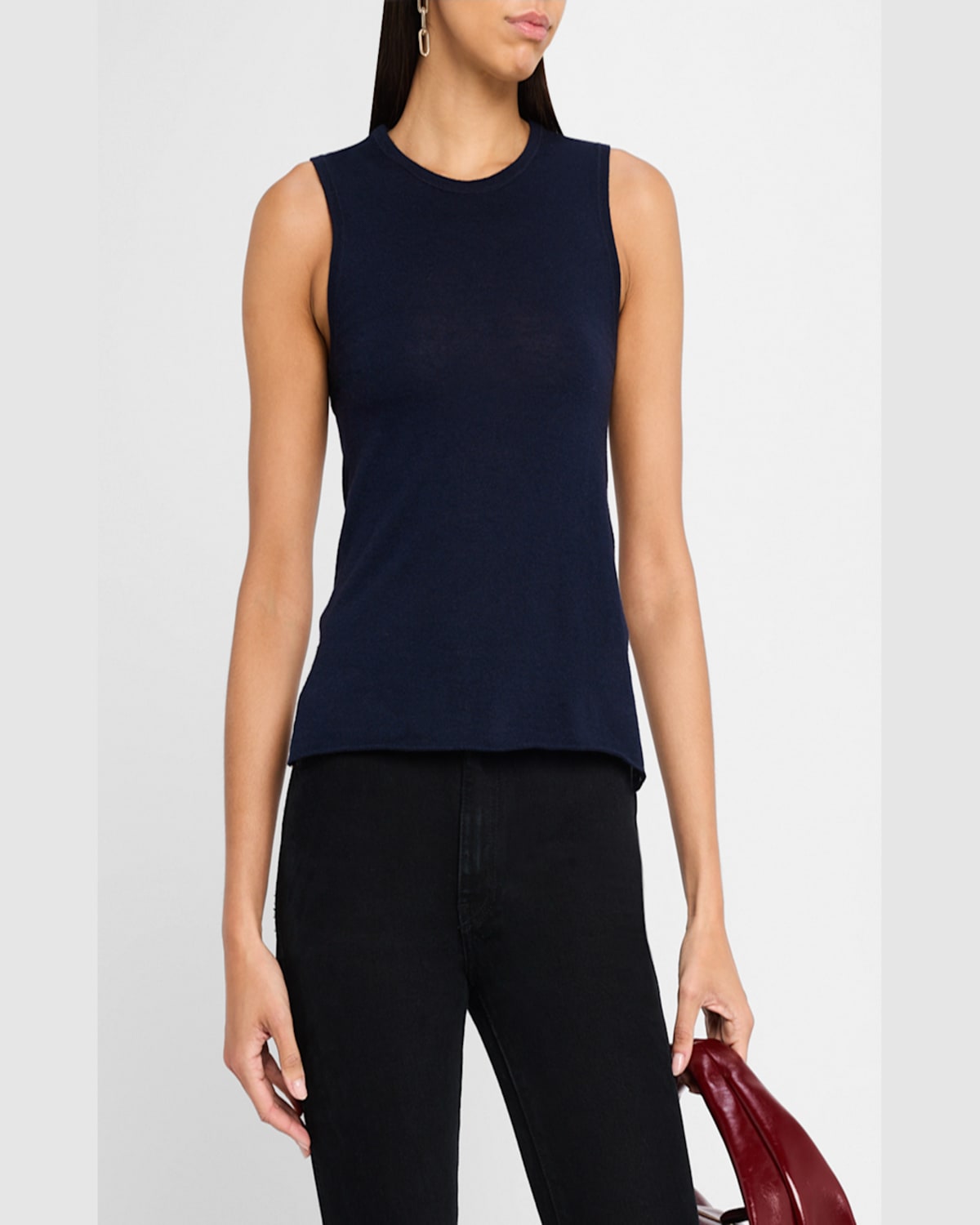 Shop Majestic Machine-washable Cashmere Sleeveless Sweater
