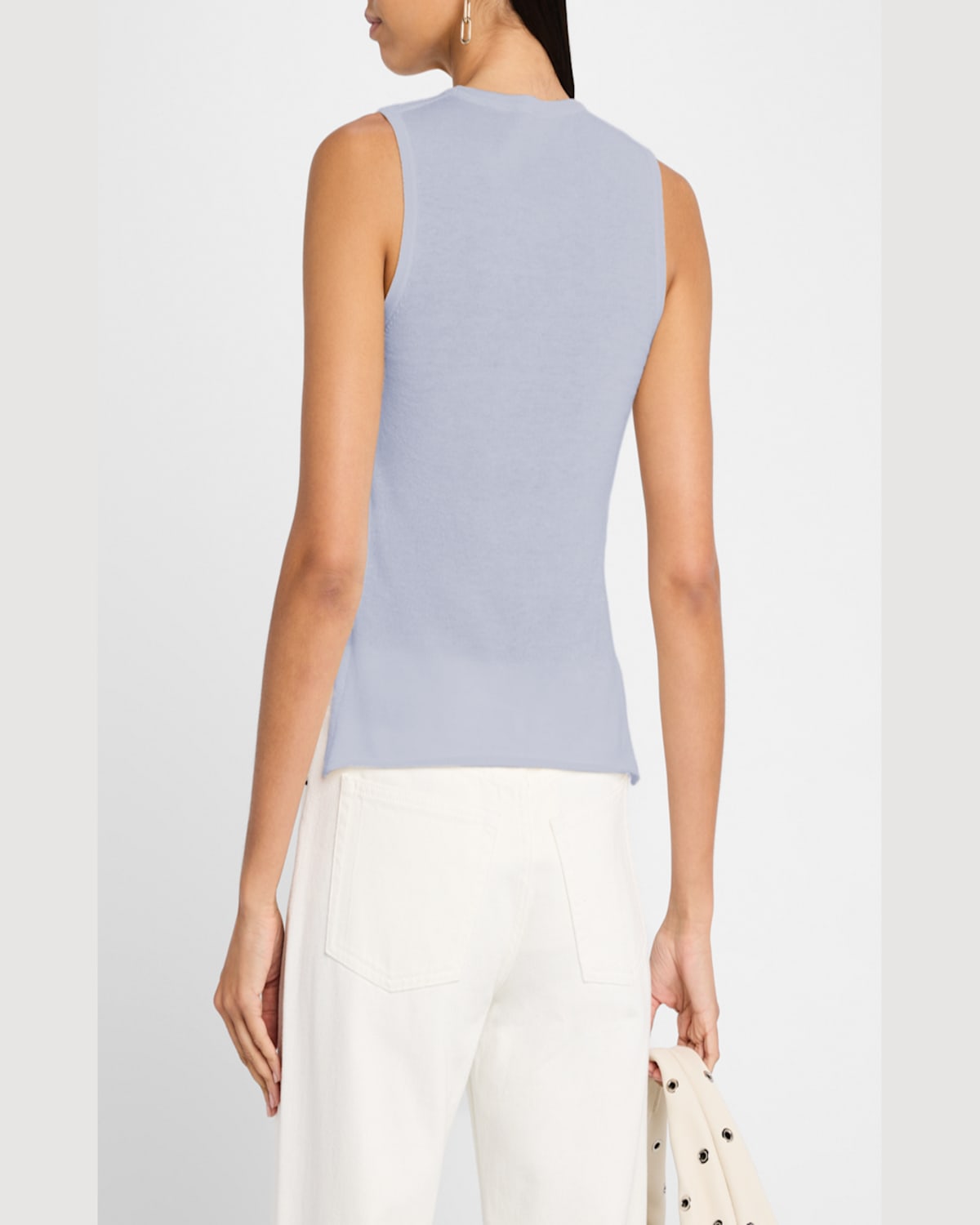 MAJESTIC MACHINE-WASHABLE CASHMERE SLEEVELESS SWEATER 