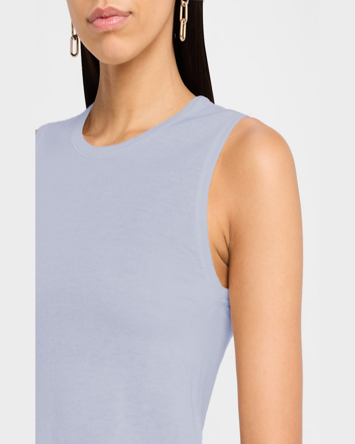 MAJESTIC MACHINE-WASHABLE CASHMERE SLEEVELESS SWEATER 
