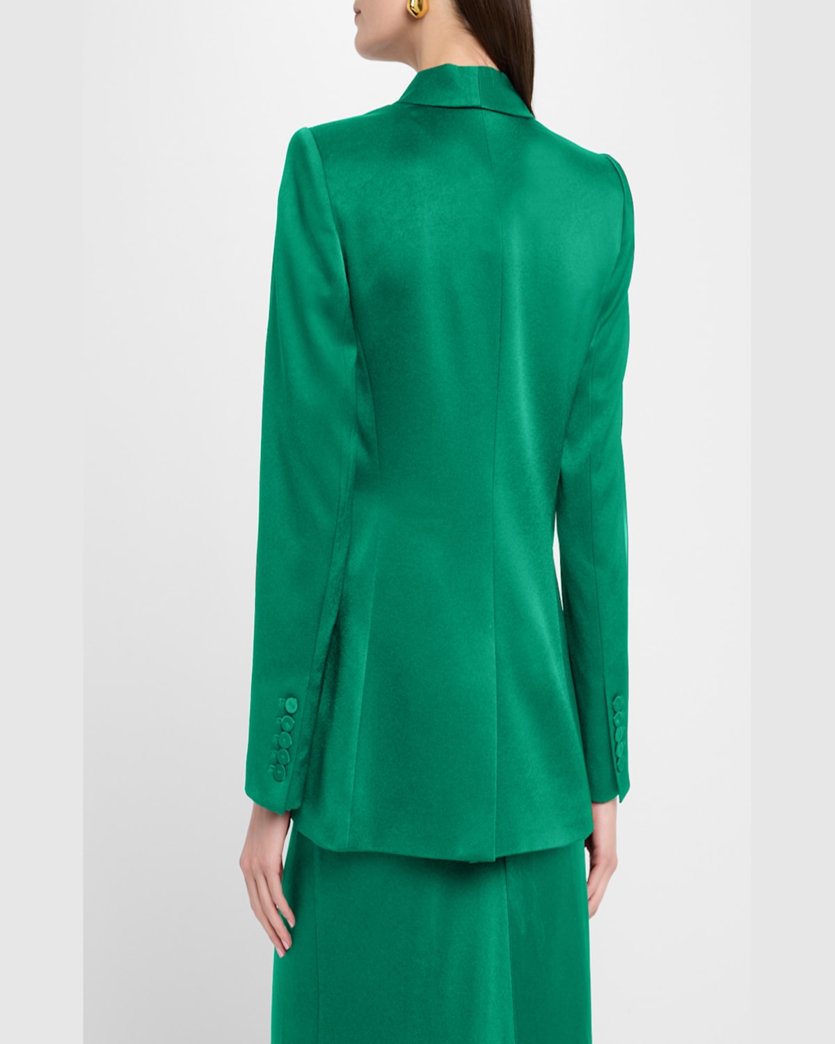 UNGARO SIA SINGLE-BUTTON SHAWL COLLAR BLAZER 