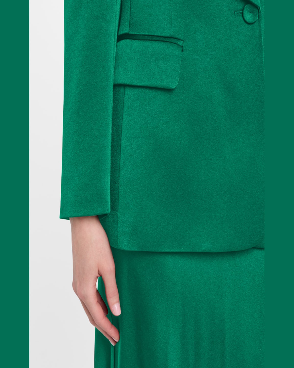 UNGARO SIA SINGLE-BUTTON SHAWL COLLAR BLAZER 