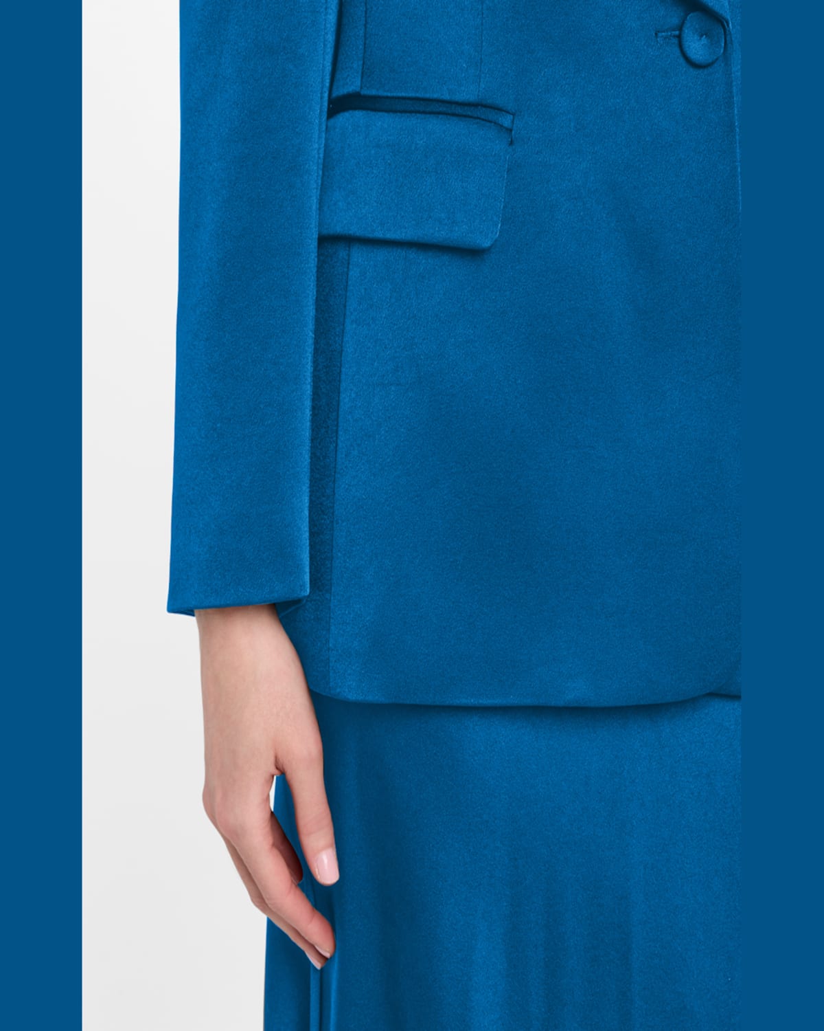 UNGARO SIA SINGLE-BUTTON SHAWL COLLAR BLAZER 