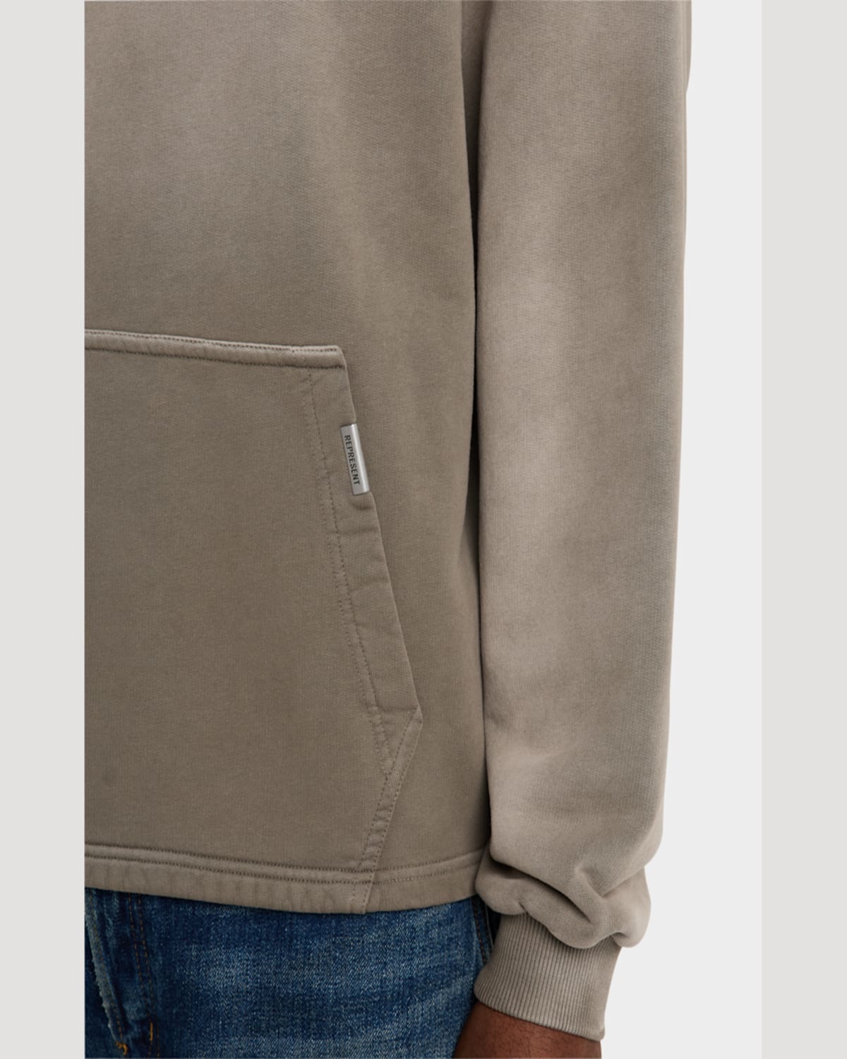 Represent Mens Graphic-print Relaxed-fit Cotton Hoody Dark Taupe Xxl In Dark Taupe