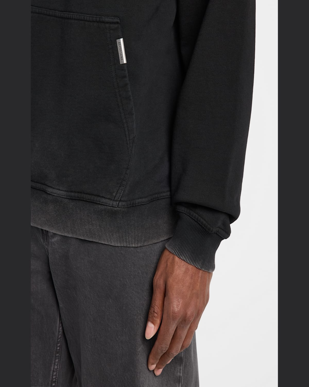 Represent Men's Crest Faded Hoodie In Vintage Black