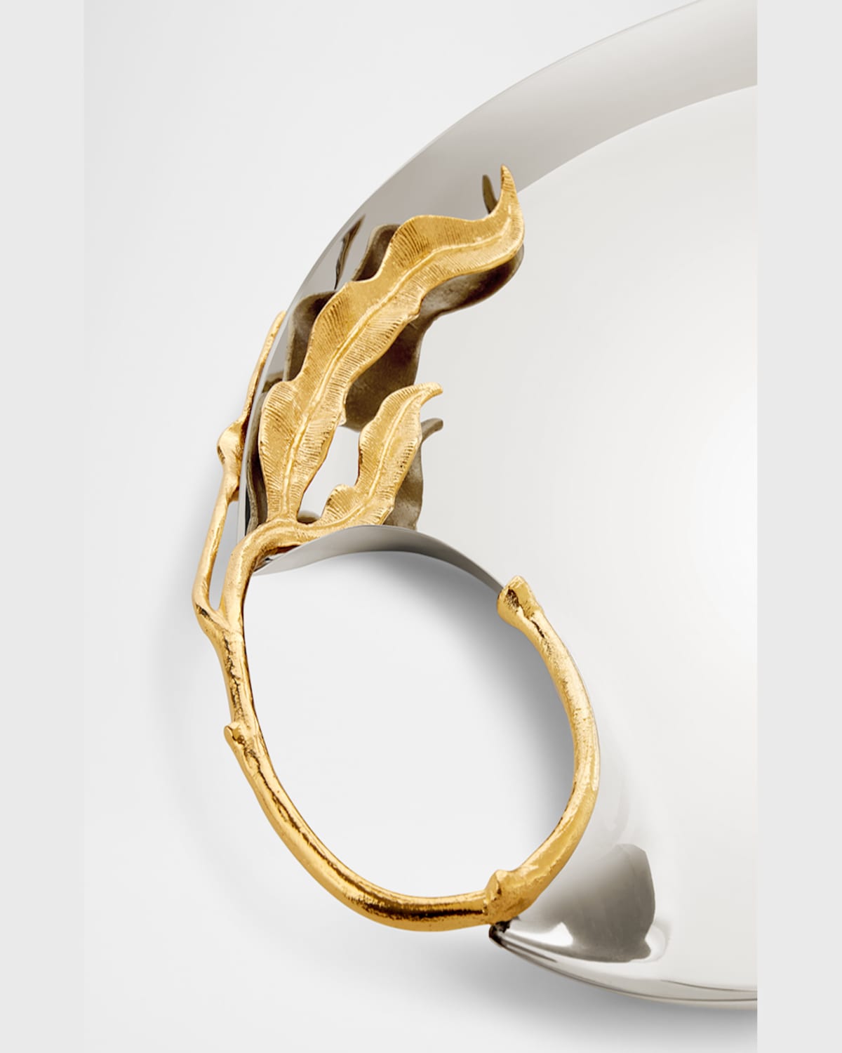 L'objet Fern Large Tray In Silver/gold