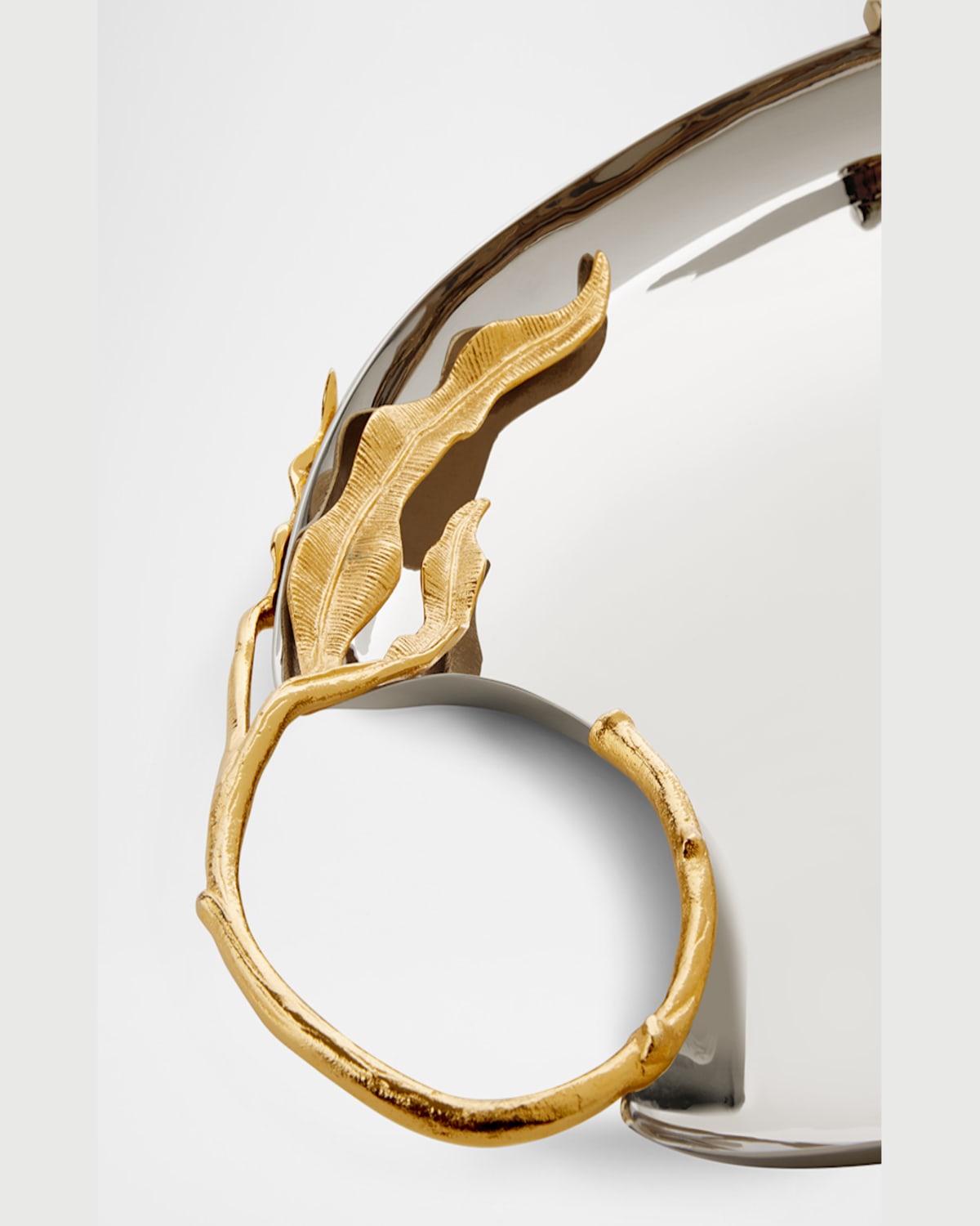 L'objet Fern Medium Tray In Silver/gold