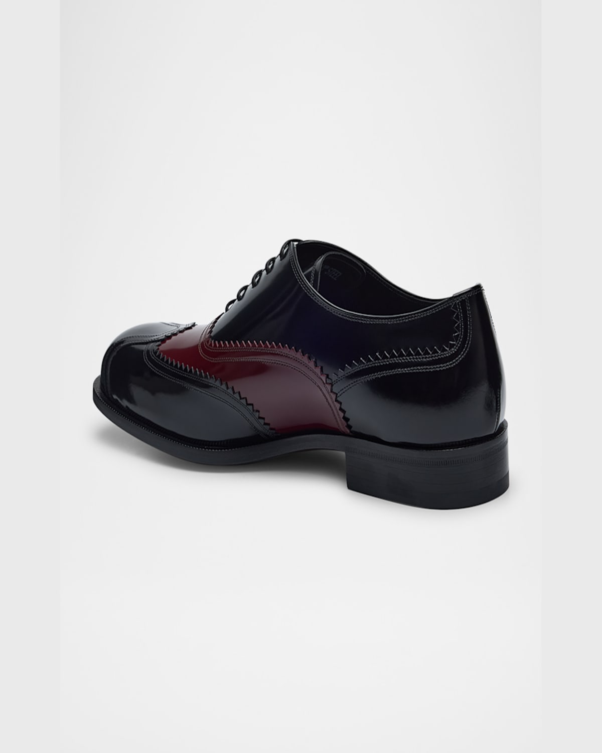 Bally Men's Steel Two-tone Wingtip Derby Shoes In Blk/bitterchocolate