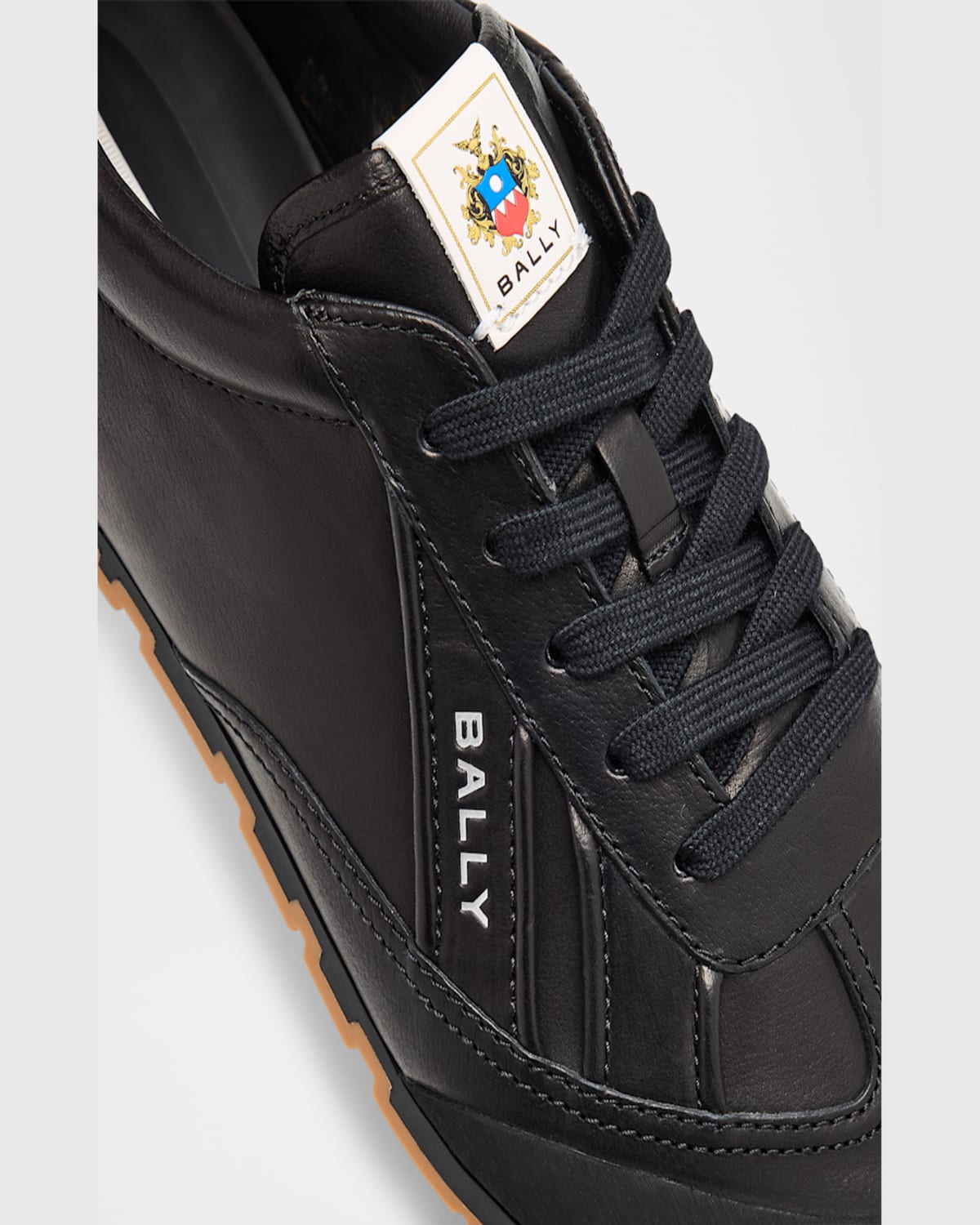 Bally Men's Quarry Leather Low-top Sneakers In Black