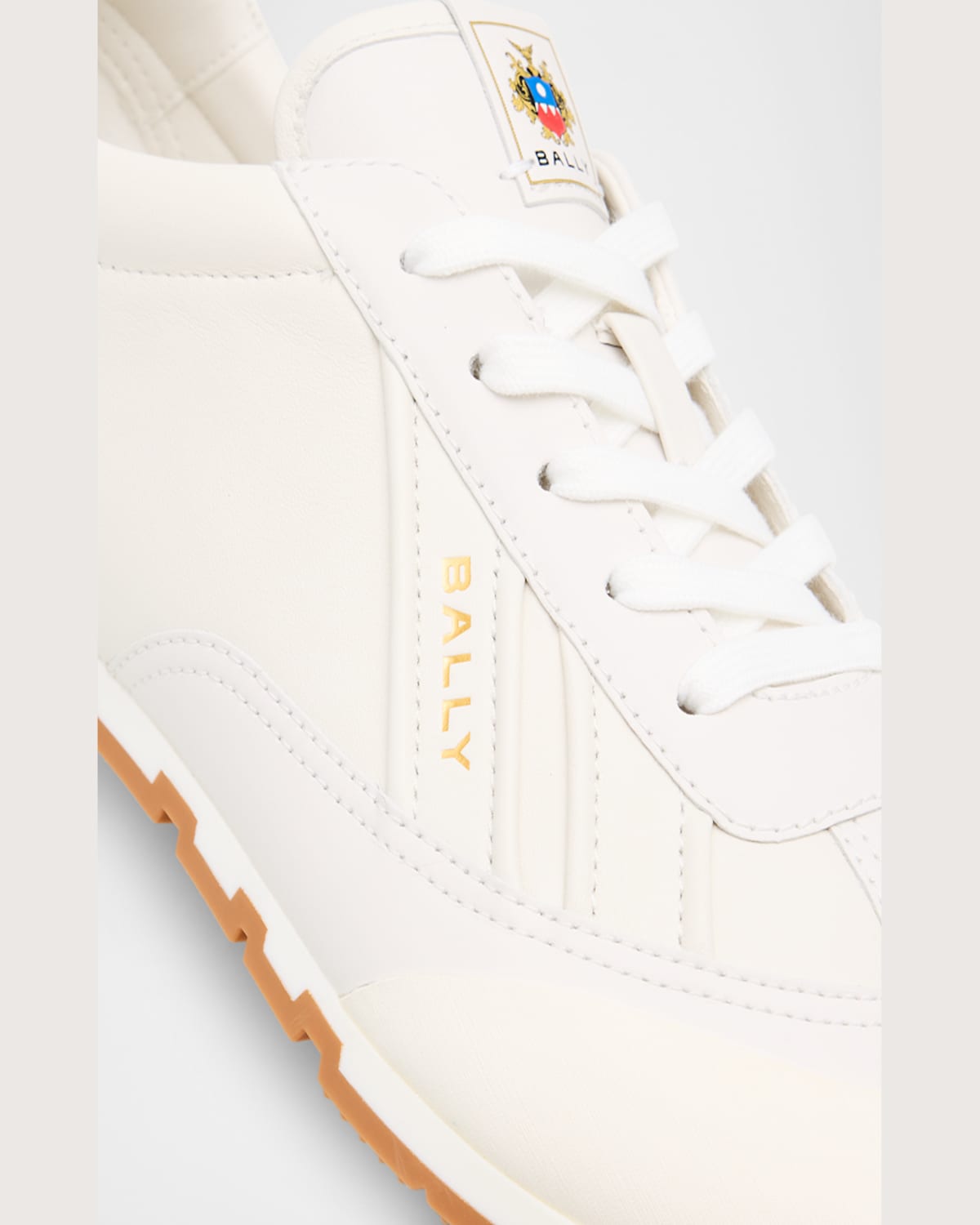Bally Men's Quarry Leather Low-top Sneakers In White
