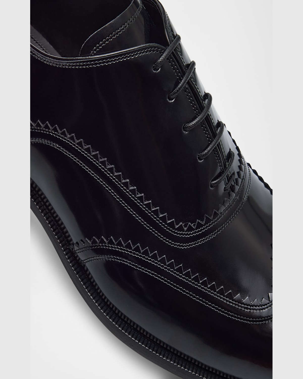 Bally Men's Steel Wingtip Brogue Leather Derby Shoes In Black
