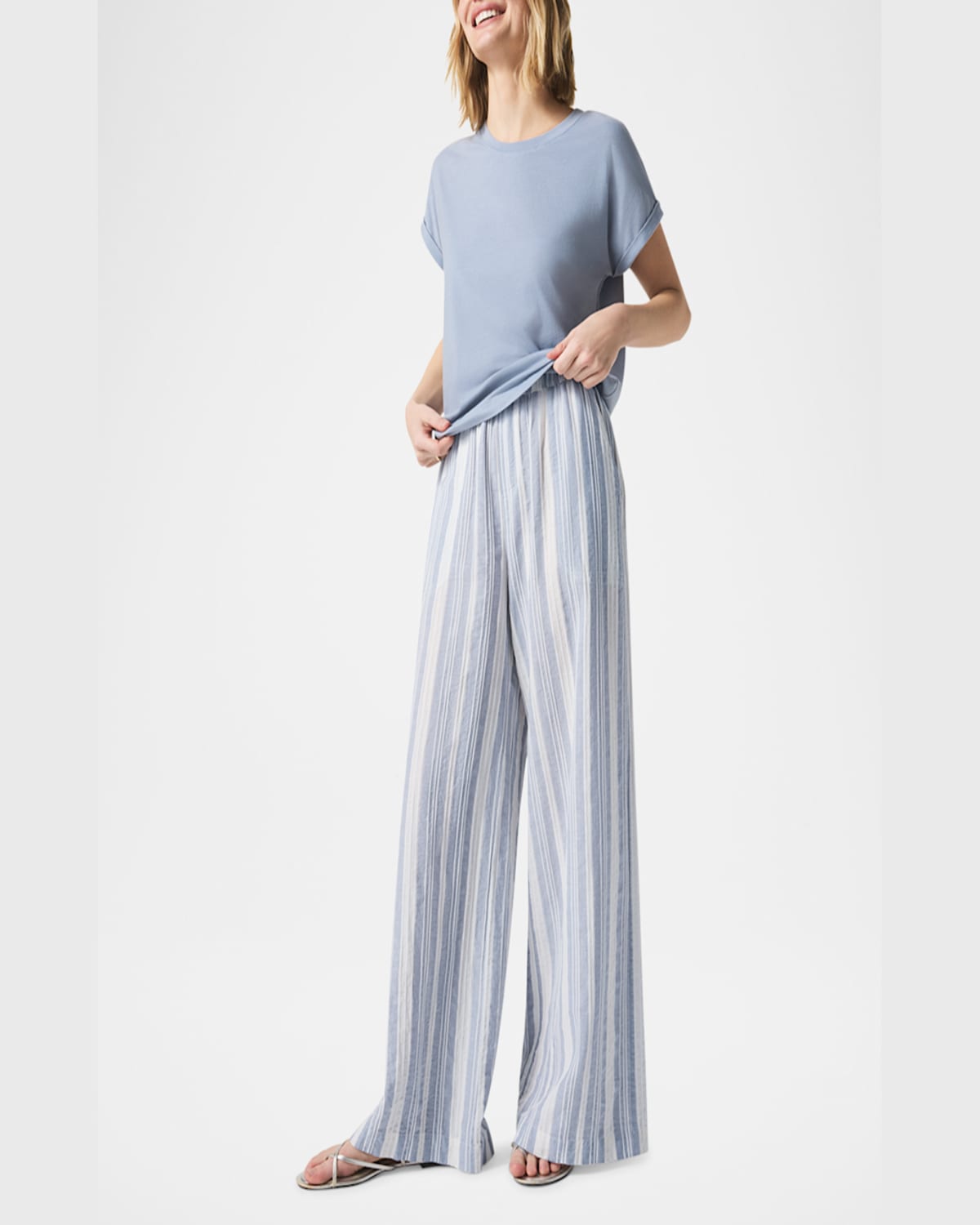 Splendid Reagan Linen-blend Pant In Whiteseaport