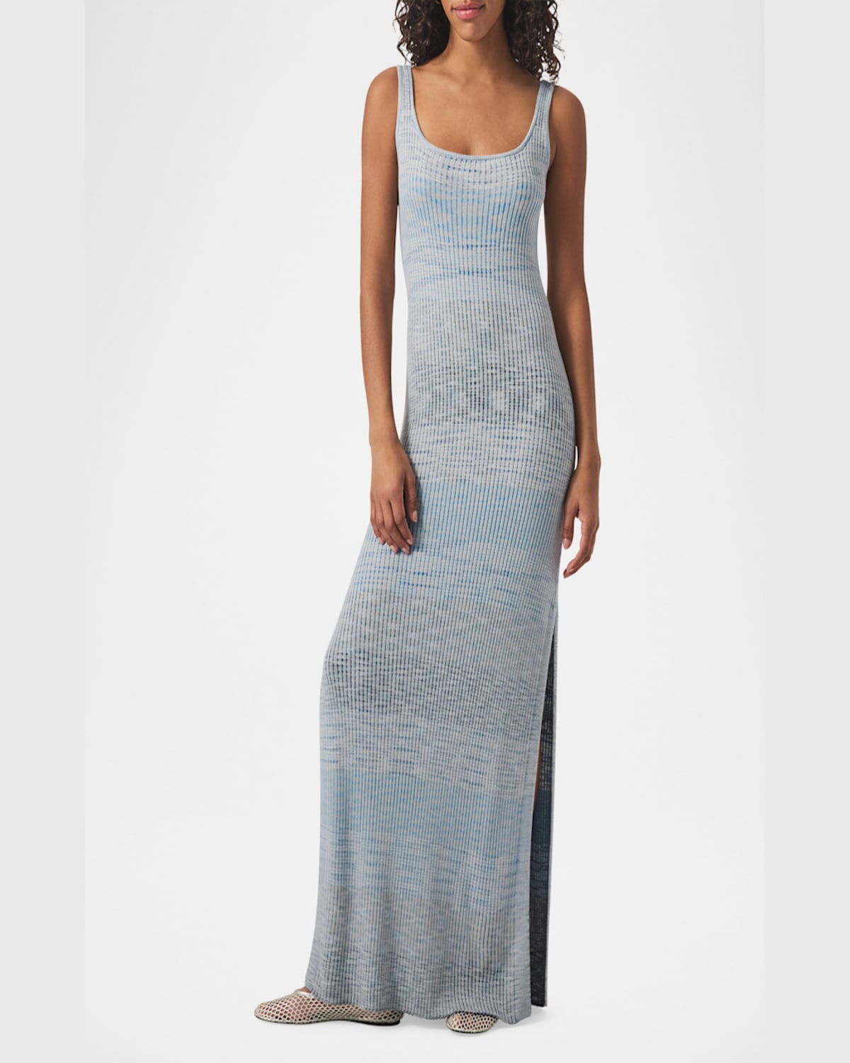 Splendid Adalyn Sleeveless Ribbed Sweater Dress In Blue Multi