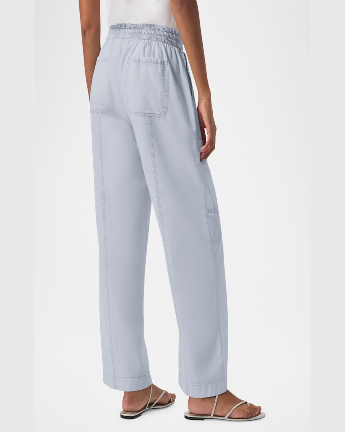 Splendid Indigo Stripe Wide Leg Pants In Wshd Indigo Stp