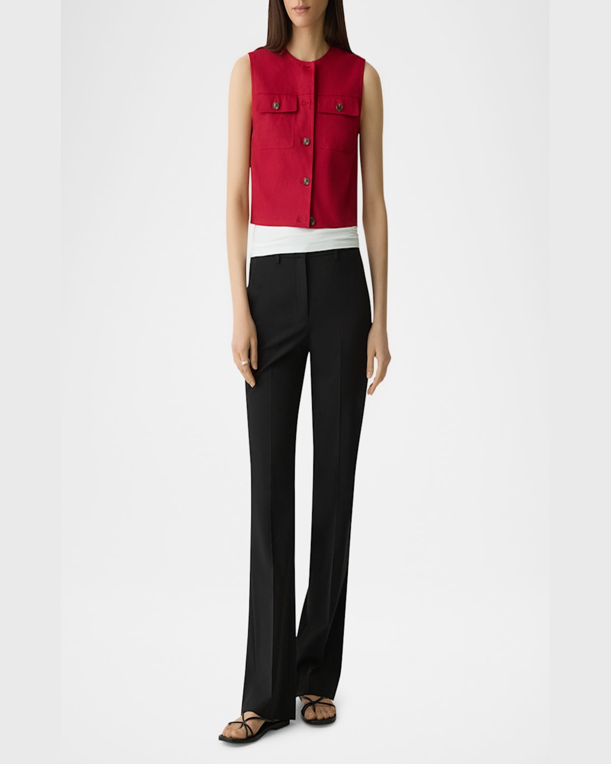 Shop Theory Good Crunch Trucker Vest In Chry