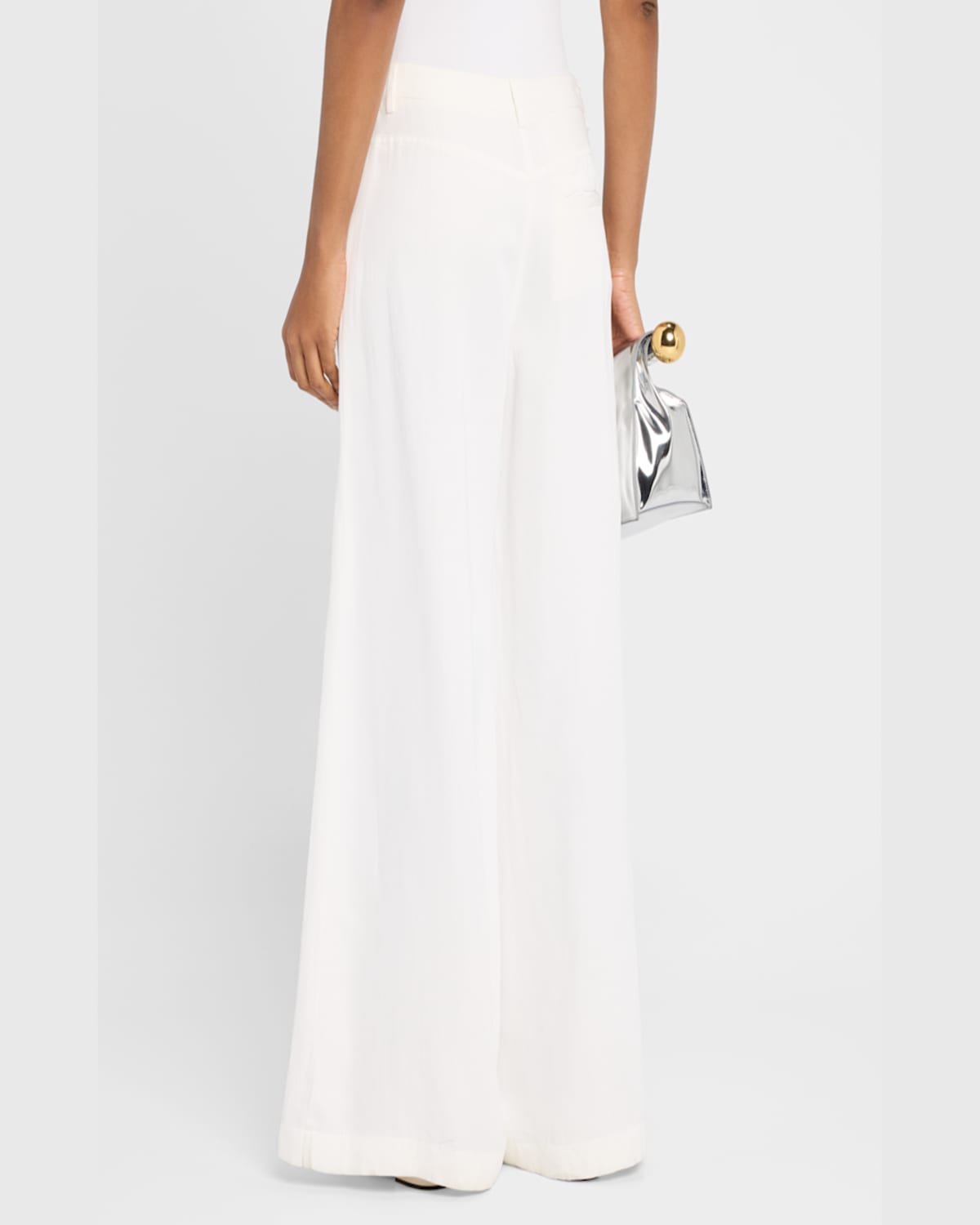 Twp Dees Wide-leg Linen-blend Trousers In White
