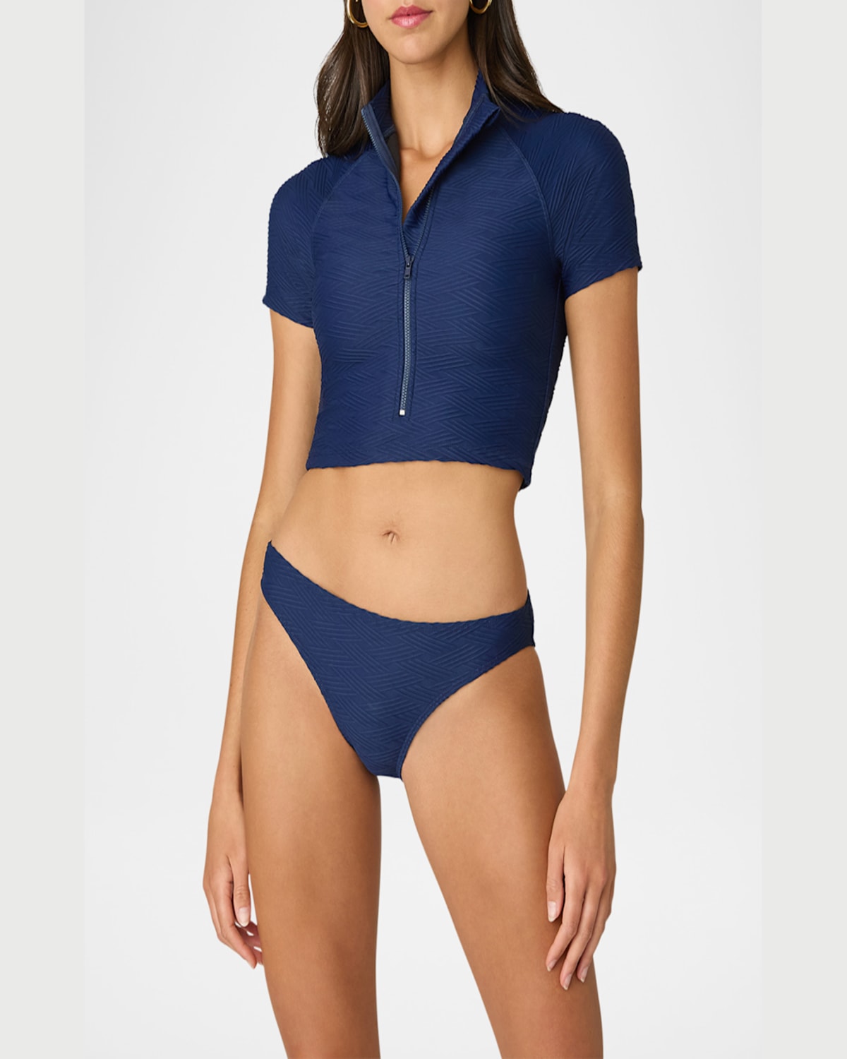 Shoshanna Classic Bikini Bottoms In Navy