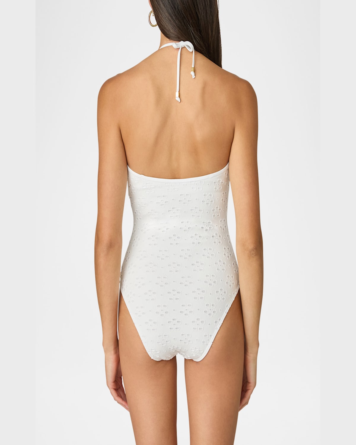 Shoshanna Daisy Ruffle Maillot One Piece In Ivory In Optic White