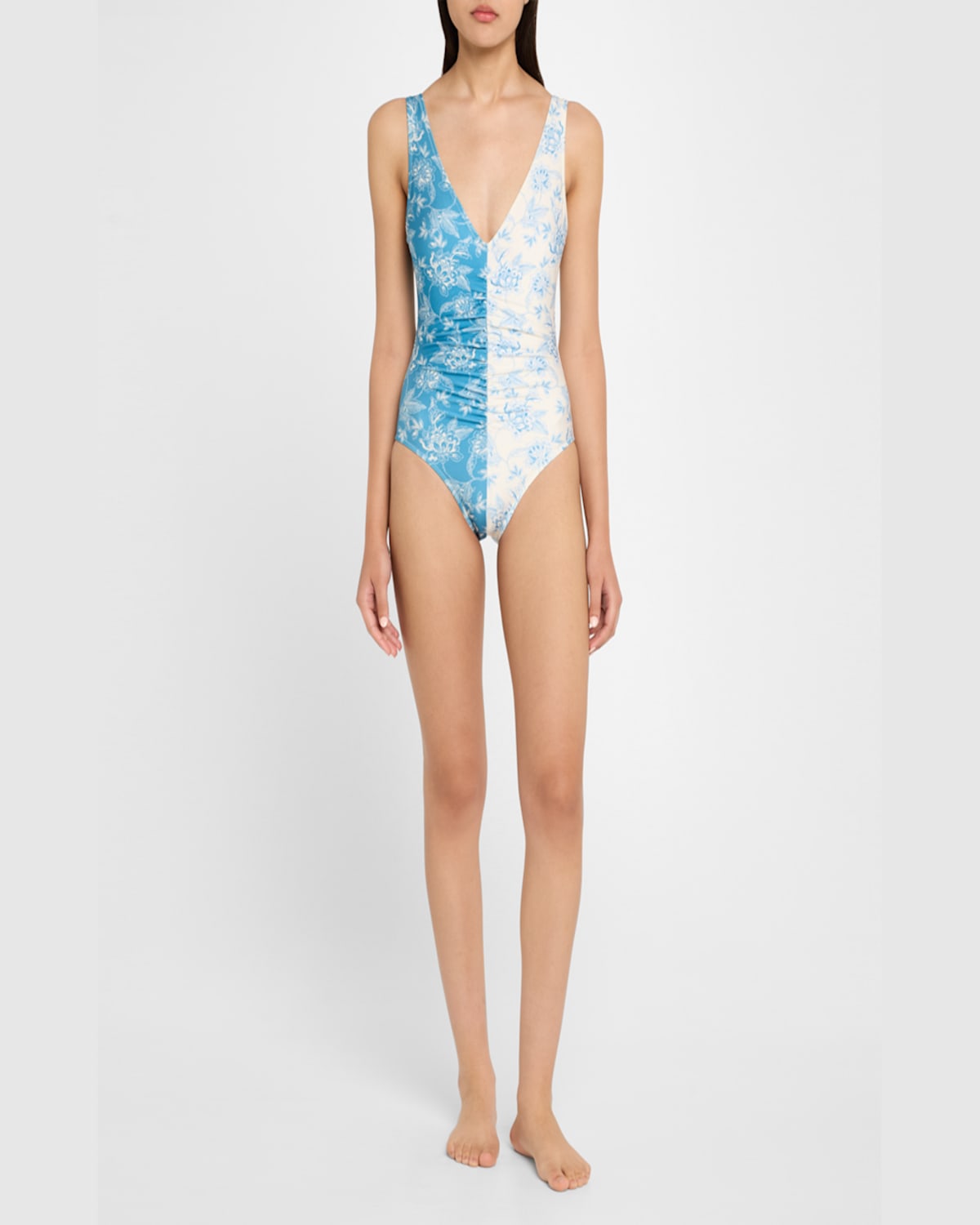 Solid & Striped The Lucia One Piece Swimsuit In Classic Toile