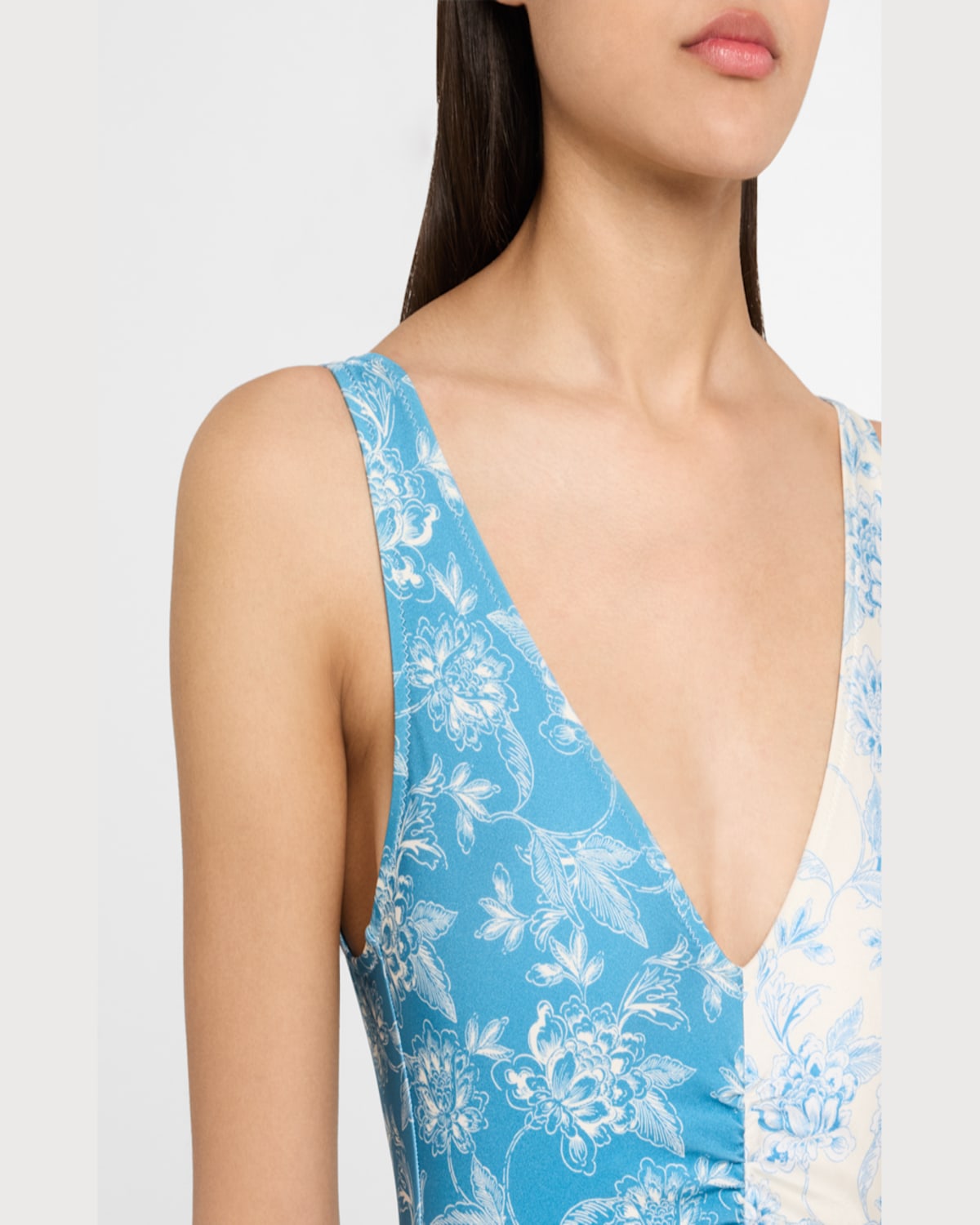 Solid & Striped The Lucia One Piece Swimsuit In Classic Toile