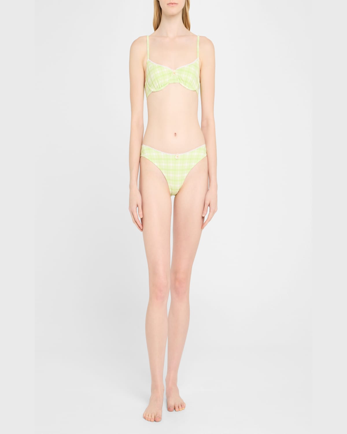 Solid & Striped The Daphne Bikini Top In Matcha