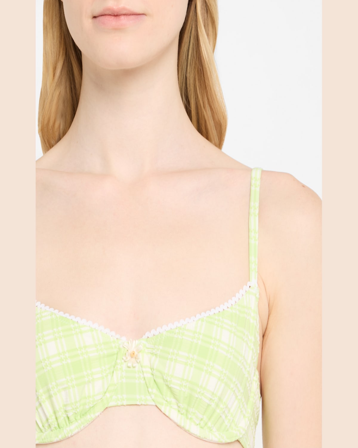 Solid & Striped The Daphne Bikini Top In Matcha