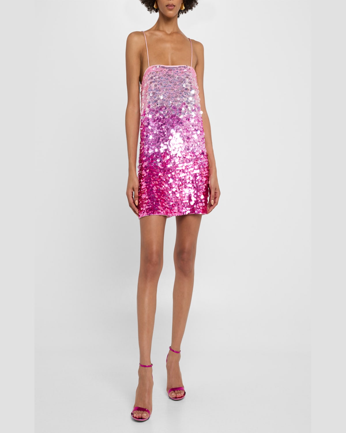 Shop Retroféte Eleanor Sequin Mini Dress In Camellia Ombre