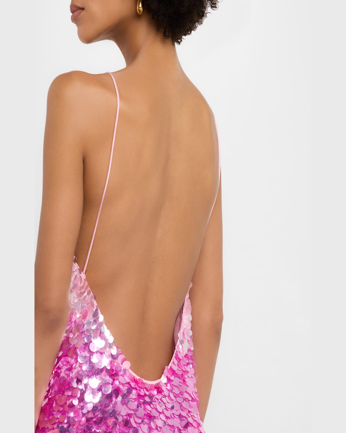 Shop Retroféte Eleanor Sequin Mini Dress In Camellia Ombre