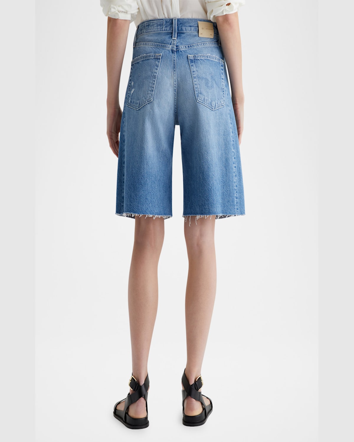 Ag Hattie Raw Hem High Waist Denim Barrel Shorts In 17 Years Divergent