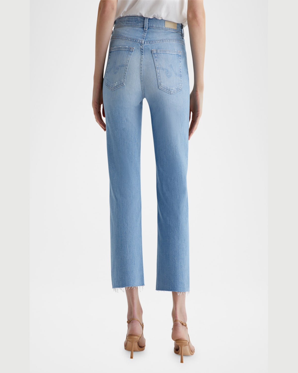 Ag Brinley Mid Rise Crop Straight Leg Jeans In Dana Point