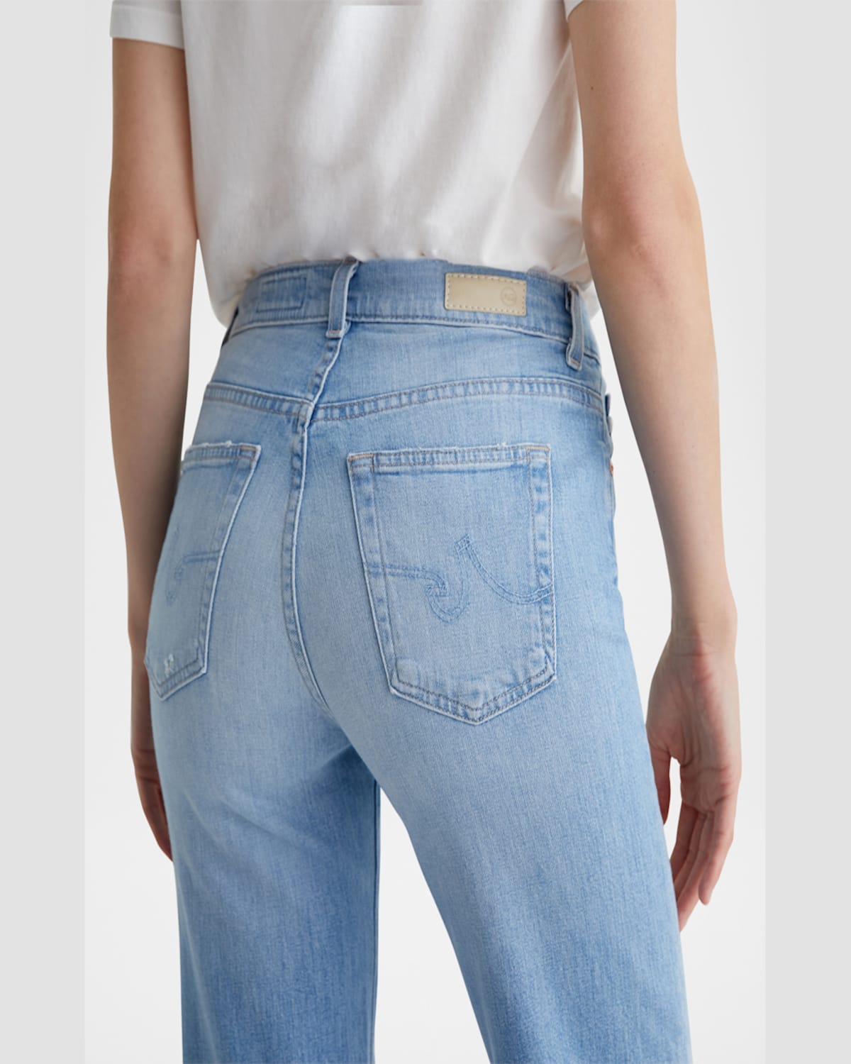 Ag Brinley Mid Rise Crop Straight Leg Jeans In Dana Point