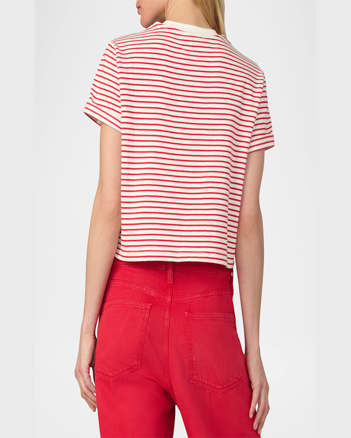 Joe's Jeans The Boxy Tee In Whitecherry Red S