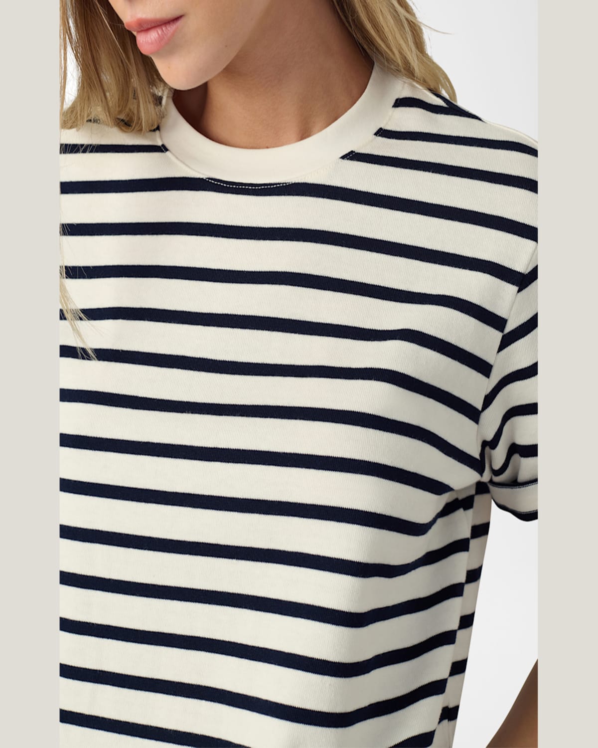 Shop Joe's Jeans The Boxy Tee In Milknavy Stripe