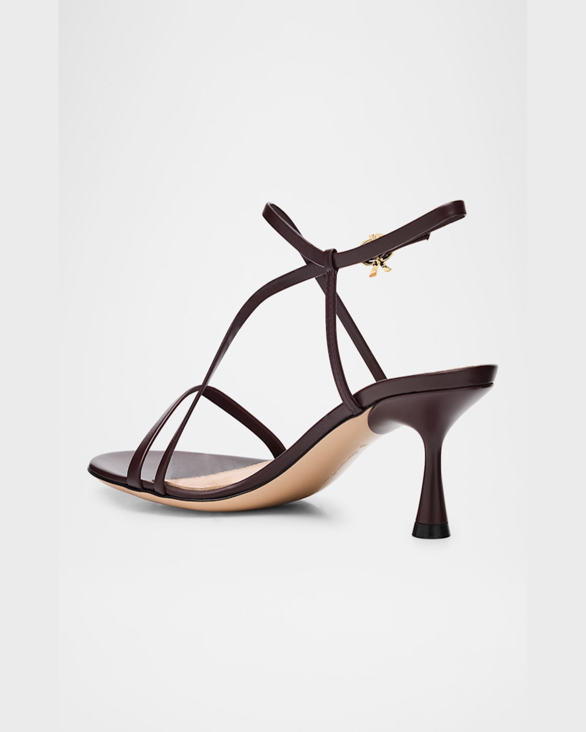 Gianvito Rossi Strappy Leather Ankle-strap Sandals In Bourgogne