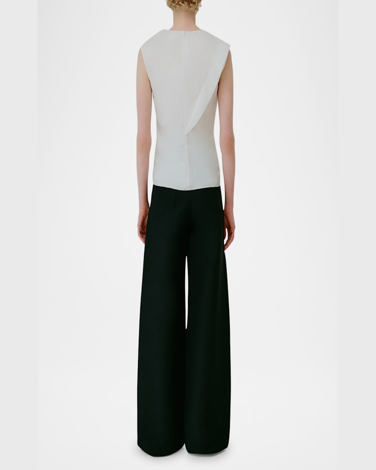 Mantù Gathered Ruffle Cotton Top In Optical White
