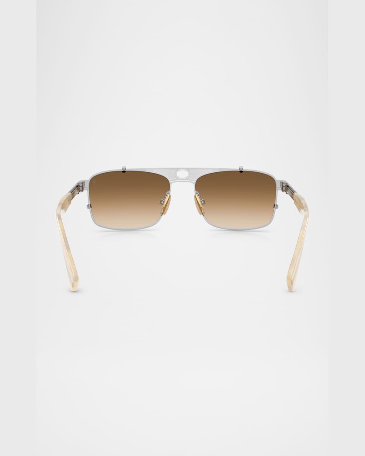 Brunello Cucinelli Men's Bc2010st Rectangular Sunglasses In Silver