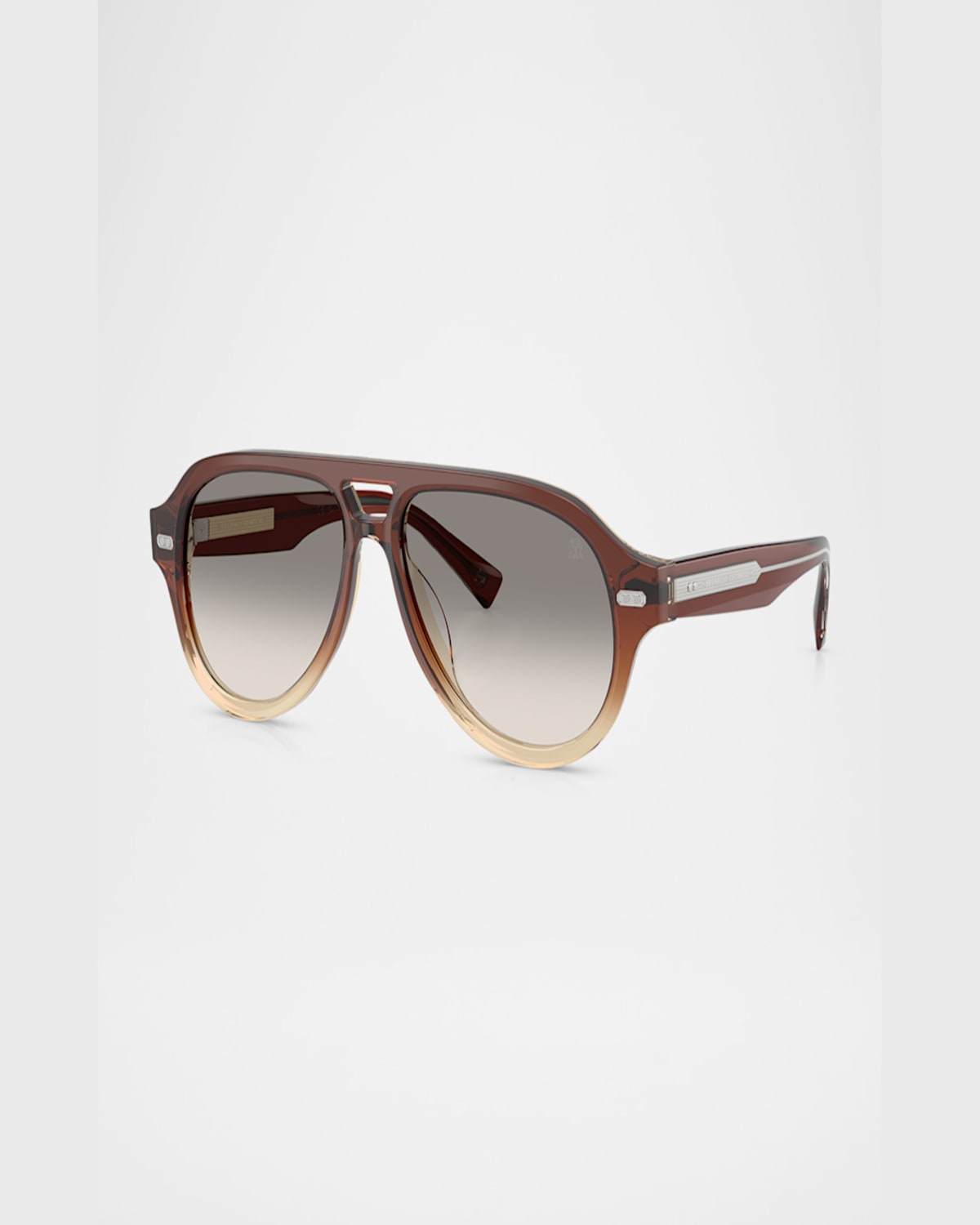 Brunello Cucinelli Logo-print Sunglasses In Black