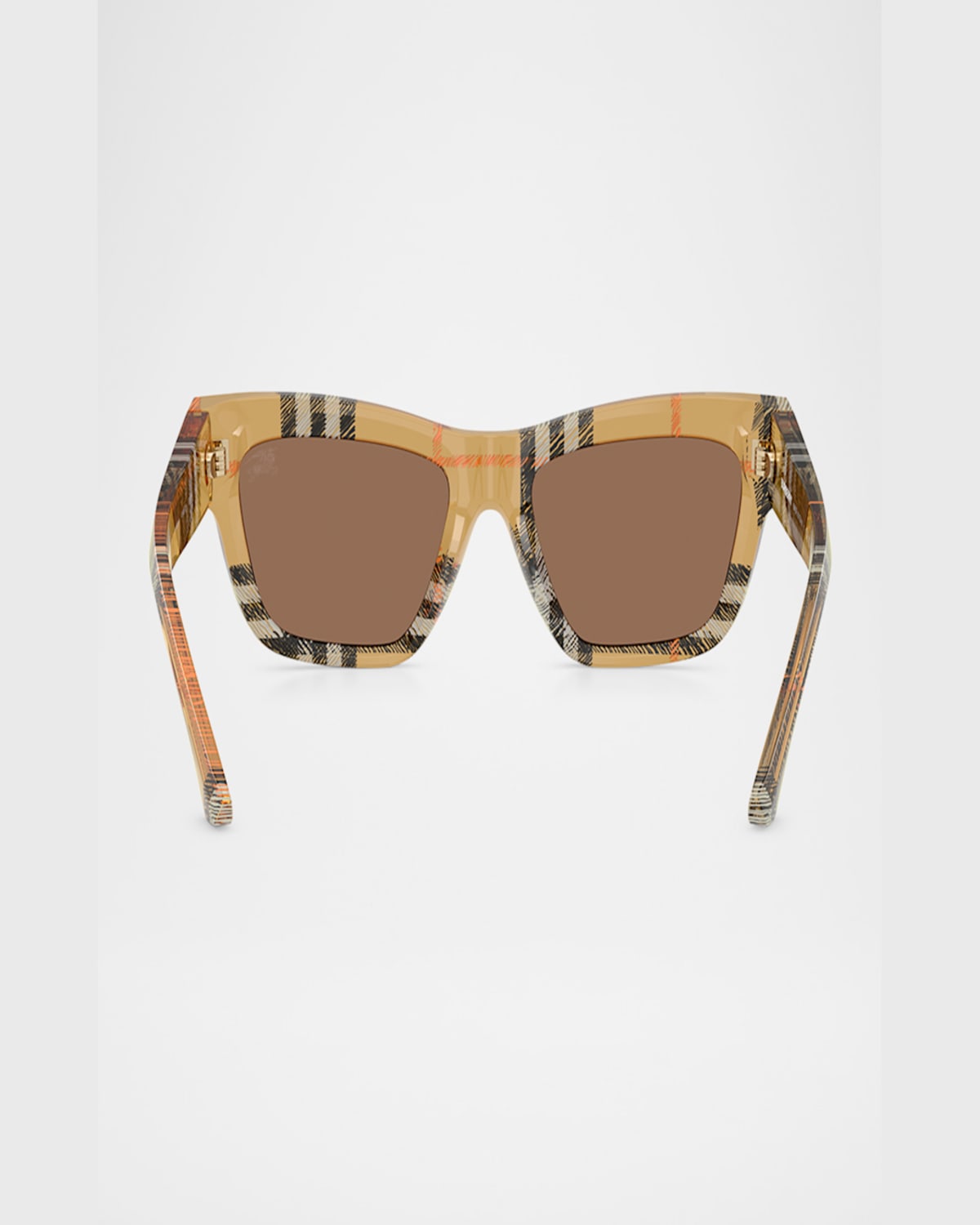 Burberry Be4449f Acetate Square Sunglasses In Dark Brown