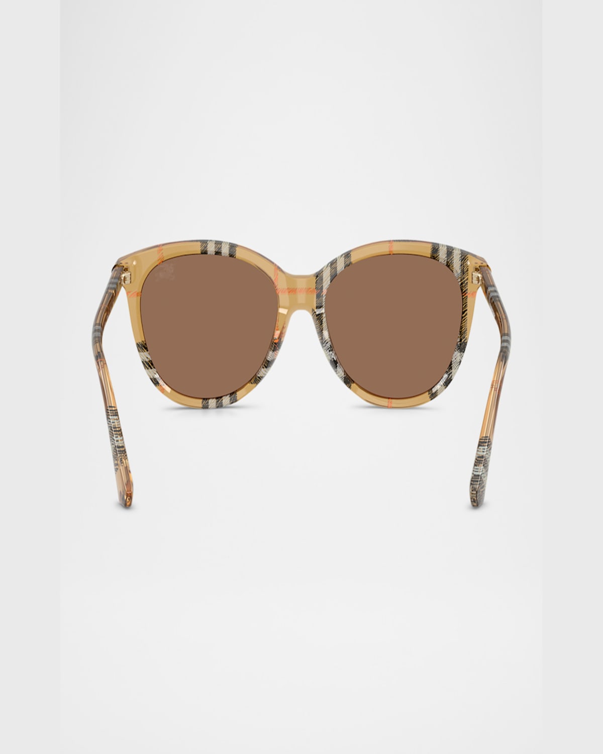 Burberry Be4455f Round Acetate Sunglasses In Dark Brown