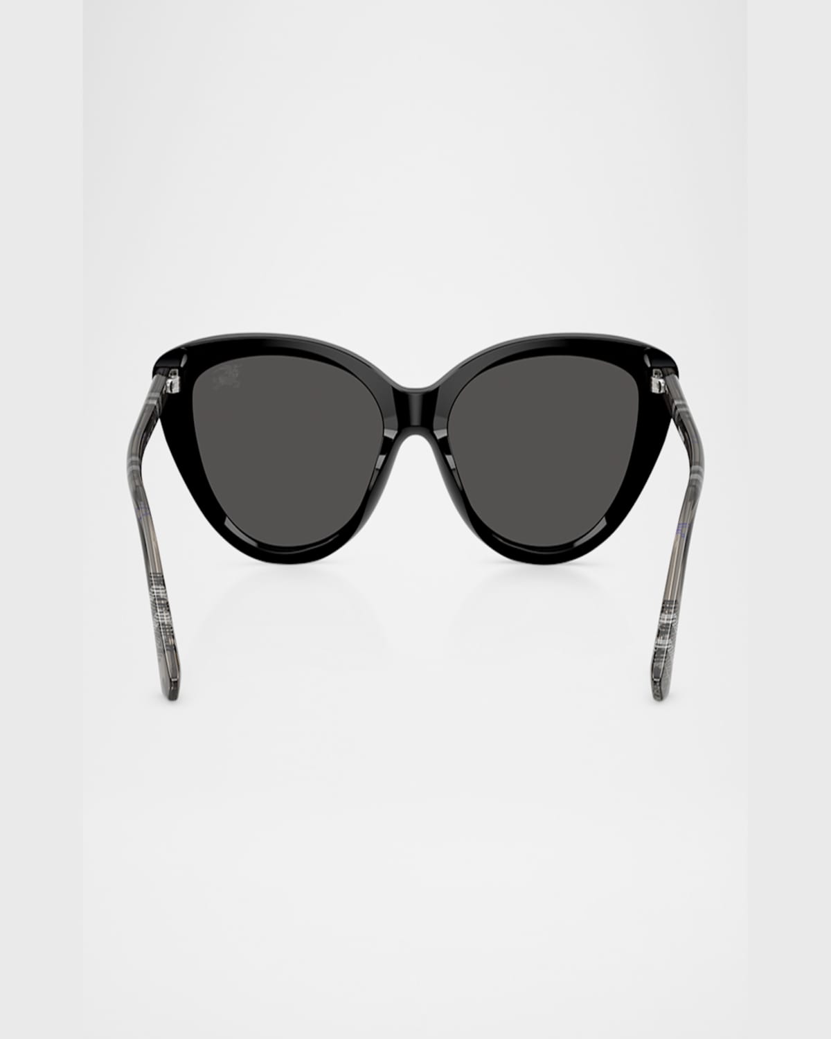 Burberry Be4457f Cat Eye Acetate Sunglasses In Black