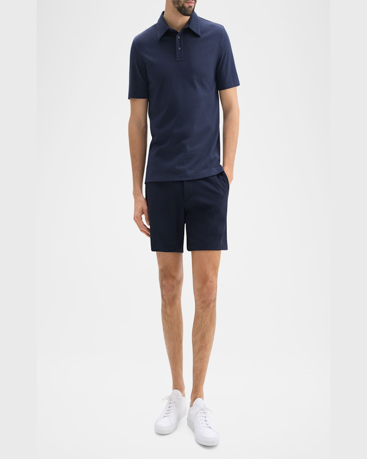 Theory Regular Fit Textured Polo In Baltic