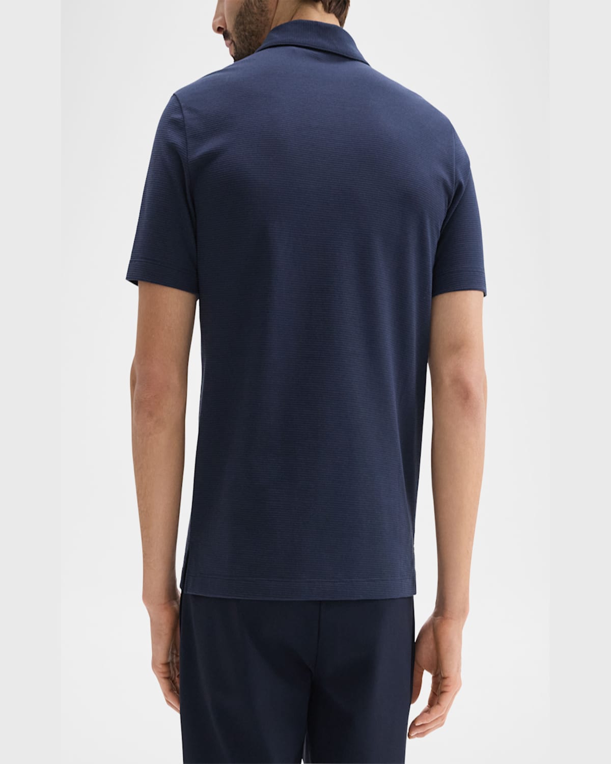 Theory Regular Fit Textured Polo In Baltic