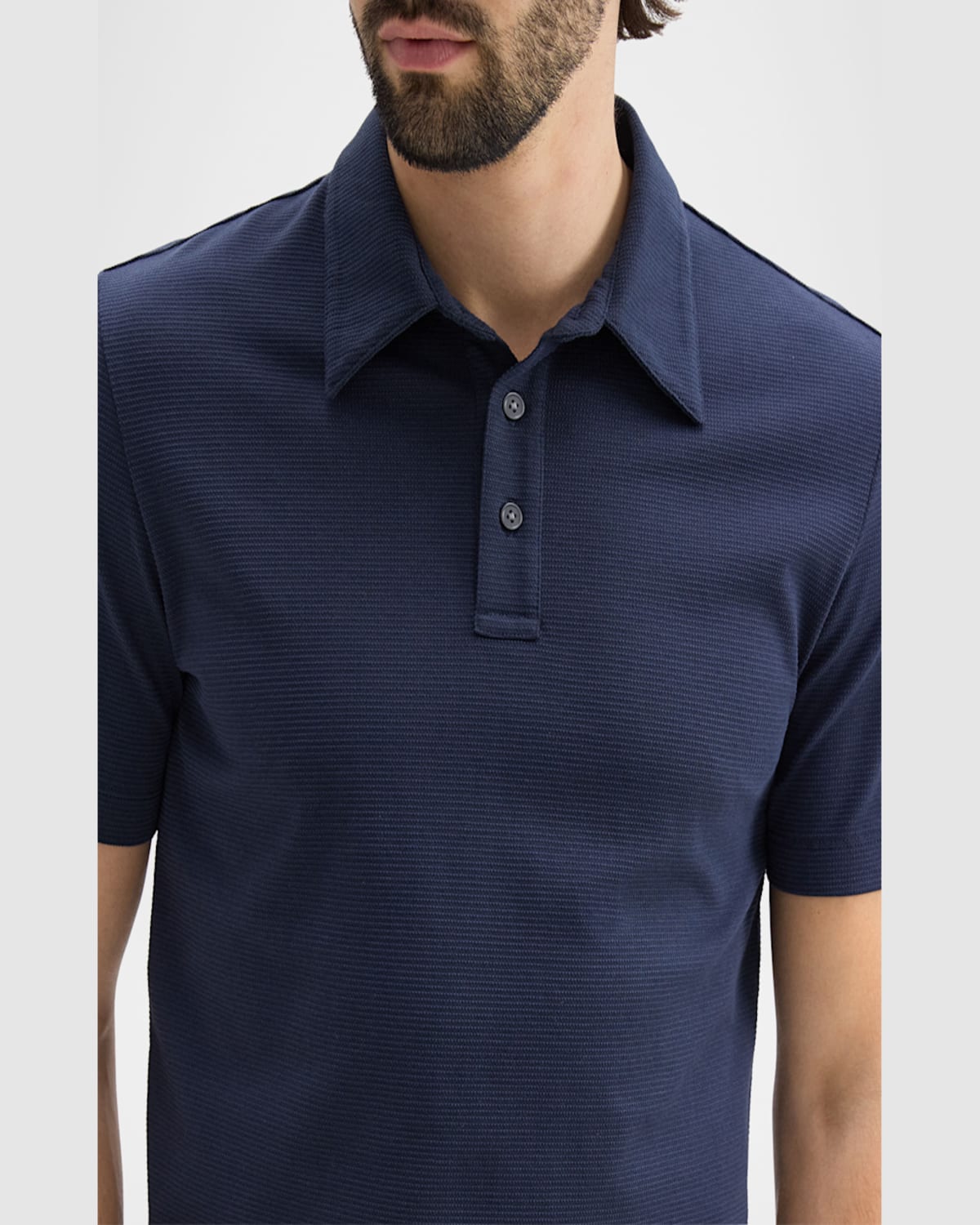 Theory Regular Fit Textured Polo In Baltic