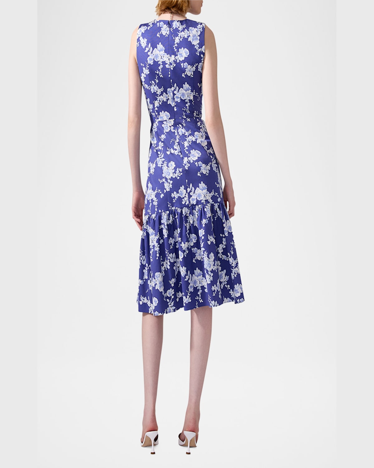 Carolina Herrera Sleeveless Knee Length Floral Print Dress