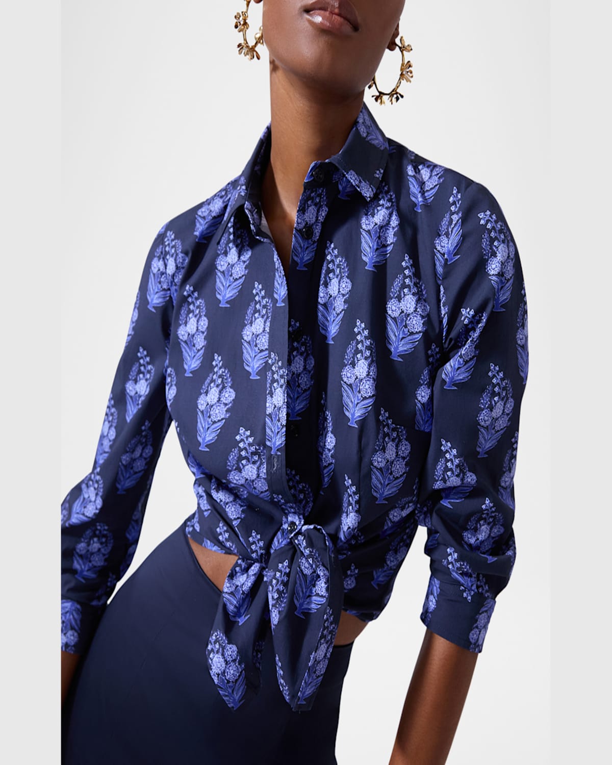 Carolina Herrera Icon Floral Print Blouse