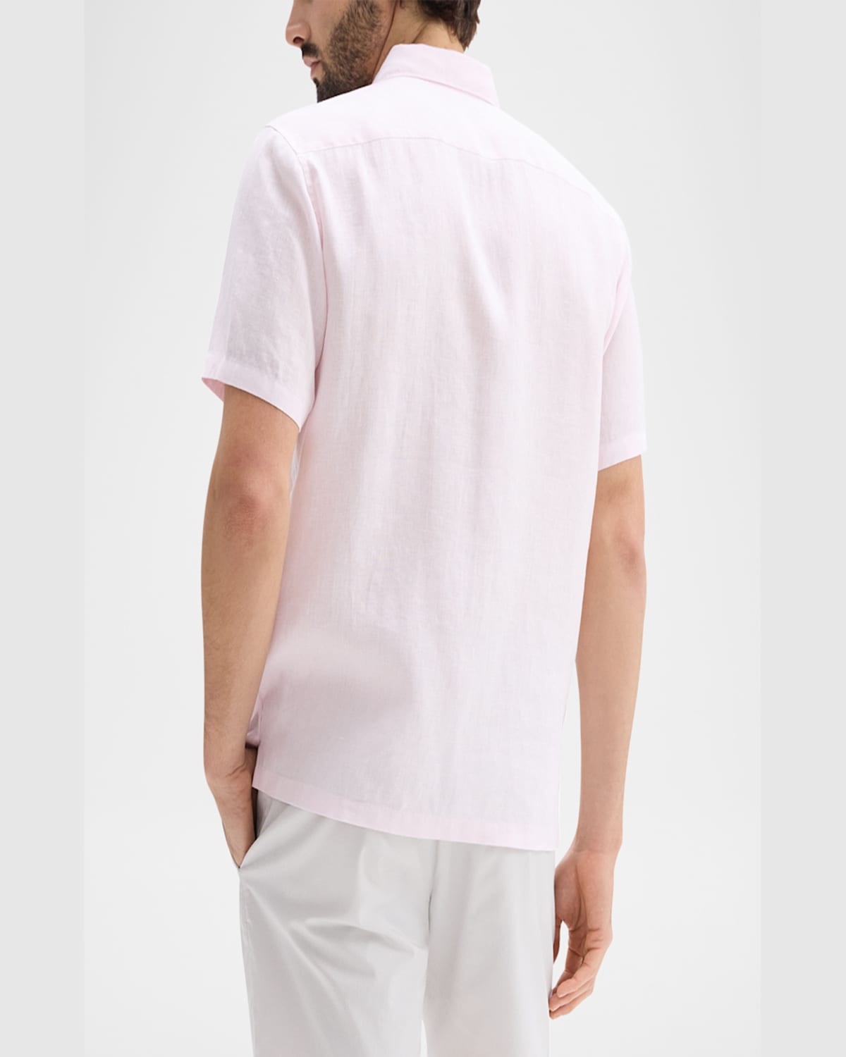 Theory Irving Short Sleeve Button Front Shirt In Dark Mocha