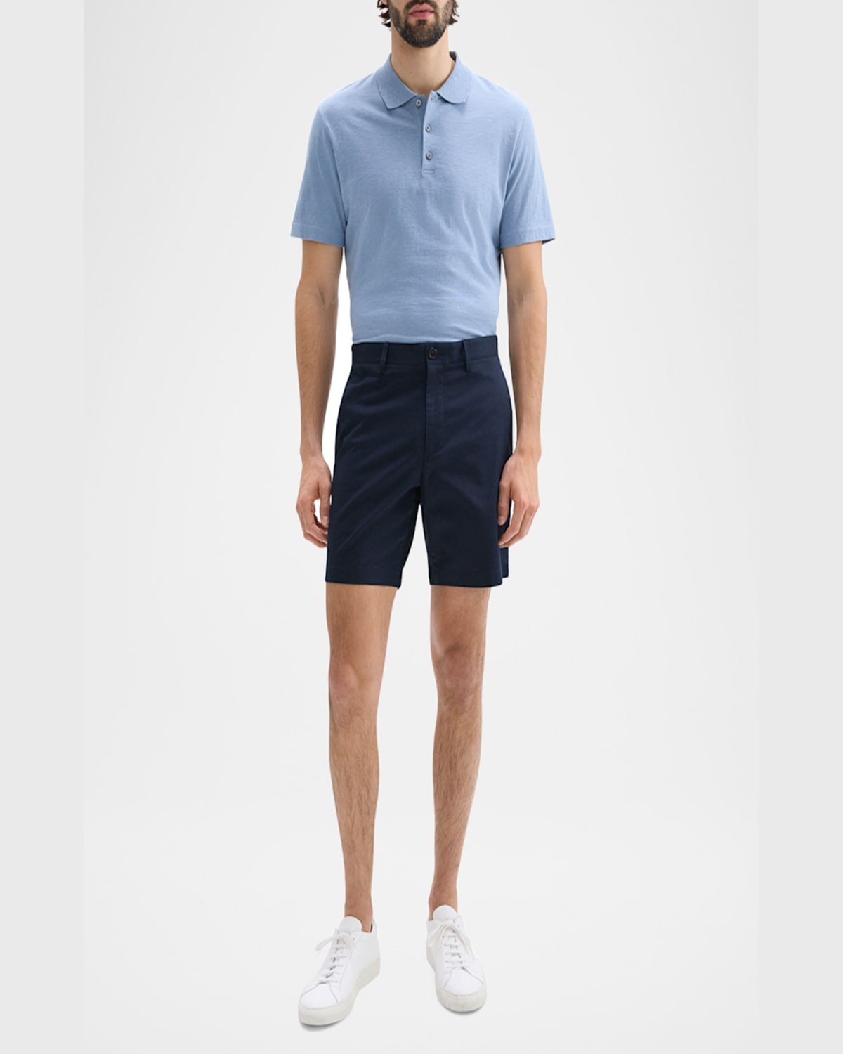 Theory Men's Zaine Solid Shorts In Baltic