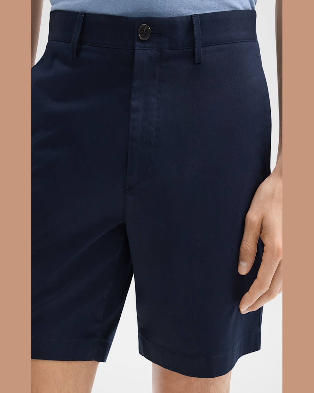 Theory Men's Zaine Solid Shorts In Baltic
