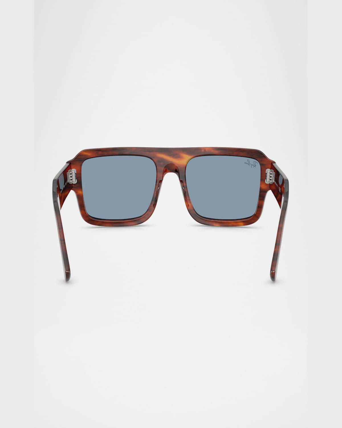 Ray Ban Rb4454 Havana Rectangular Sunglasses In Striped Havana